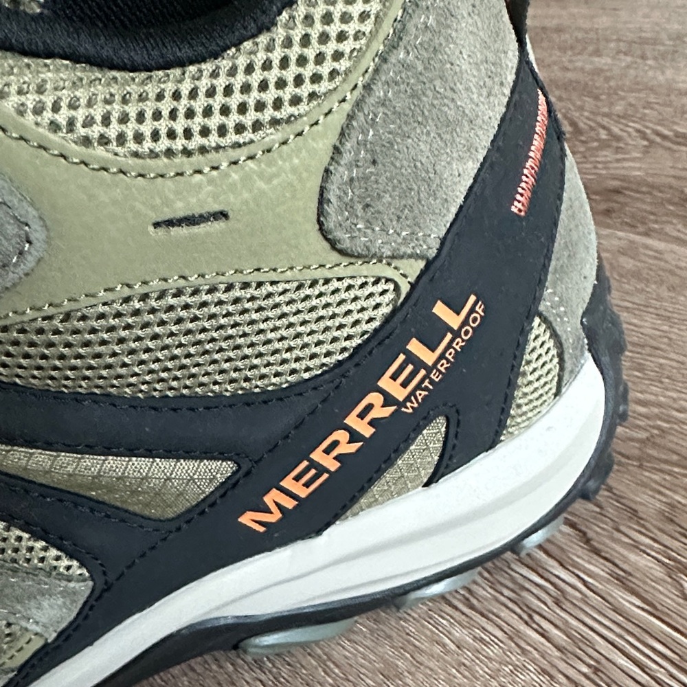 Merrell‎ Accentor 3 Mid Waterproof Hiking Boots in Olive/Herb Size 12 Outdoor - Picture 4 of 8